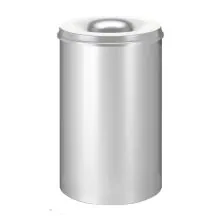 Feuerlöschender Papierkorb 110 Liter Silber