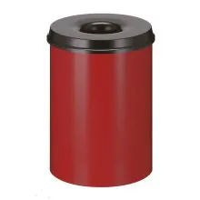 Feuerlöschender Papierbehälter 30 Liter rot-schwarz