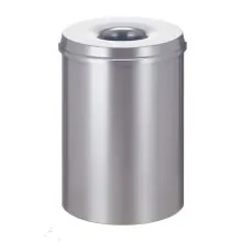 Feuerlöschender Papierbehälter 30 Liter Silber