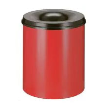Flammhemmender Papierkorb 80 Liter rot/schwarz