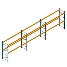 Vorteilsreihe gebrauchte JH MPB Palettenregal 3500x11200x1100 mm (HxBxT) 2 Ebenen