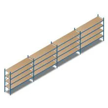 Vorteilsreihe gebrauchtes Stow Weitspannregal 2250x8275x1000 mm (HxBxT) 4 Ebenen