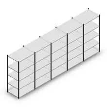 Vorteilsreihe Fachbodenregal Medium Duty 2000x5000x700 mm (HxBxT) 5 Ebenen anthrazit