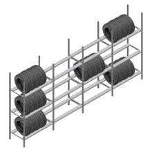 Vorteilsreihe Reifenregal Medium Duty 2000x4000x700 mm (HxBxT) 3 Ebenen