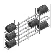 Vorteilsreihe Reifenregal Medium Duty 2200x4000x600 mm (HxBxT) 3 Ebenen