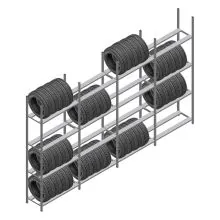 Vorteilsreihe Reifenregal Medium Duty 2500x4000x600 mm (HxBxT) 4 Ebenen