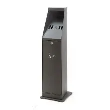 Freistehender Aschenbecher Zigarettensäule schwarz