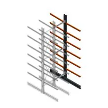 Schweres Kragarmregal beidseitig 5000x1000x1200 mm (HxBxT) 6 Ebenen Anbauregal