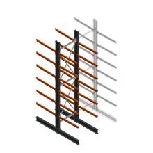 Schweres Kragarmregal beidseitig 5000x1200x1200mm (HxBxT) 6 Ebenen Grundregal