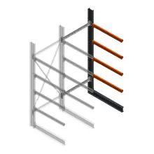 Schweres einseitiges Kragarmregal 3000x1200x1200mm (HxBxT) 4 Ebenen Anbauregal 345kg/Arm