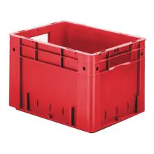 Schwere stapelbare Transportkiste VTK0 400x300x270 mm (lxbxh) rot