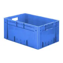 Schwere stapelbare Transportkiste VTK0 600x400x270 mm (lxbxh) blau