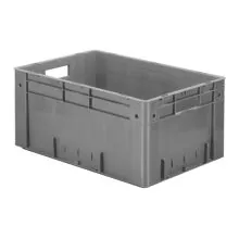 Schwere stapelbare Transportkiste VTK0 600x400x270 mm (lxbxh) grau