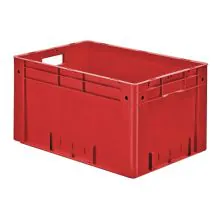 Schwere stapelbare Transportkiste VTK0 600x400x320 mm (lxbxh) rot