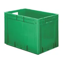 Schwere stapelbare Transportkiste VTK0 600x400x420 mm (lxbxh) grün