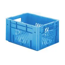 Schwere stapelbare Transportkrate VTK1 400x300x210 mm (lxbxh) blau