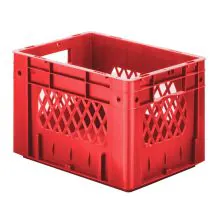 Schwere stapelbare Transportkiste VTK1 400x300x270 mm (lxbxh) rot