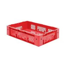Schwere stapelbare Transportkrat VTK1 600x400x145 mm (lxbxh) rot