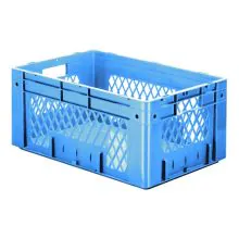 Schwere stapelbare Transportbox VTK1 600x400x270 mm (lxbxh) blau