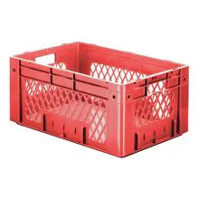 Schwere stapelbare Transportbox VTK1 600x400x270 mm (lxbxh) rot