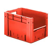 Schwere stapelbare Transportkiste VTK4 400x300x270 mm (lxbxh) rot
