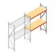 Weitspannregal AR 2000x2700x600 mm (hxbxt) 2 Ebenen verzinkt Anbauregal