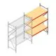 Weitspannregal AR 2250x1610x800 mm (hxbxt) 3 Ebenen verzinkt Anbauregal
