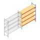 Weitspannregal AR 2500x1610x600 mm (hxbxt) 4 Ebenen verzinkt Anbauregal mit vormontierten Rahmen