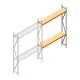 Weitspannregal AR 3000x1610x500 mm (hxbxt) 2 Ebenen verzinkt Anbauregal mit vormontierten Rahmen