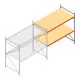 Weitspannregal AR 3000x1850x1200 mm (hxbxt) 2 Ebenen verzinkt Anbauregal