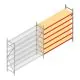Weitspannregal AR 3000x2250x600 mm (hxbxt) 6 Ebenen verzinkt Anbauregal