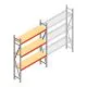 Weitspannregal AR 2250x1610x500 mm (hxbxt) 3 Ebenen verzinkt Anfangsregal mit vormontierten Rahmen