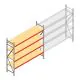 Weitspannregal AR 2500x2700x600 mm (hxbxt) 4 Ebenen verzinkt Anfangsregal mit vormontierten Rahmen