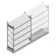 Fachbodenregal mit schrägen Fachböden Heavy Duty 2000x1300x500 mm (HxBxT) 5 Ebenen 150 kg Grundregal