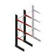 Medium Kragarmregal BR einseitig 2500x750x600 mm (HxBxT) 3 Ebenen Grundregal 425/Arm