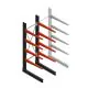 Medium Kragarmregal BR einseitig 2500x750x1000 mm (HxBxT) 4 Ebenen Grundregal 275/Arm