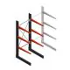 Medium Kragarmregal BR einseitig 2500x1000x1000 mm (HxBxT) 3 Ebenen Grundregal 275/Arm
