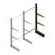 Leichtes Kragarmregal BR einseitig 2000x1000x600 mm (HxBxT) 2 Ebenen Anbauregal
