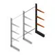 Leichtes Kragarmregal BR einseitig 2000x1000x600 mm (HxBxT) 3 Ebenen Anbauregal