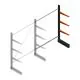 Leichtes Kragarmregal BR einseitig 2000x1500x600 mm (HxBxT) 3 Ebenen Anbauregal