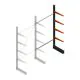 Leichtes Kragarmregal BR einseitig 2500x1250x600 mm (HxBxT) 4 Ebenen Anbauregal