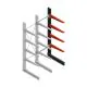 Medium Kragarmregal BR einseitig 2500x750x800 mm (HxBxT) 4 Ebenen Anbauregal 220/Arm