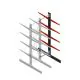 Medium Kragarmregal BR beidseitig 3000x750x800mm (HxBxT) 4 Ebenen Anbauregal 340/Arm