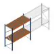 Weitspannregal Kimer 1750x1500x800 mm (hxbxt) 2 Ebenen Anfangsregal mit vormontierten Rahmen