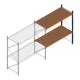 Weitspannregal Kimer 1750x1500x800 mm (hxbxt) 2 Ebenen Anbauregal mit vormontierten Rahmen