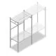 Konfektionsregal Medium Duty 2000x1000x600 mm (HxBxT) 1 Stange 2 Fachböden Grundregal