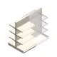 Gondola Tego Ladenregal 1800x1000x570 mm (hxbxt) 4 Ebenen RAL9001 Anfangsregal