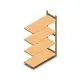 Holz-Fachbodenregal BT Euro 1800x1170x500 mm (HxBxT) 4 Ebenen Anbauregal