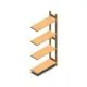 Holz-Fachbodenregal BT Euro 1800x770x300 mm (HxBxT) 4 Ebenen Anbauregal