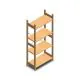 Holz-Fachbodenregal BT Euro 1800x770x400 mm (HxBxT) 4 Ebenen Grundregal